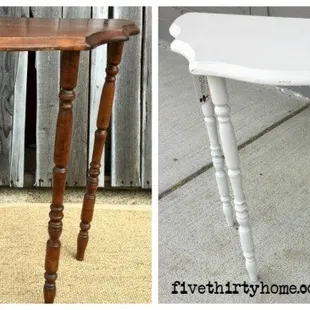 Before &amp; after using Miss Mustard Seed's Milk Paint.