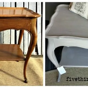 Before &amp; after using Miss Mustard Seed's Milk Paint.