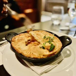 a pie on a plate