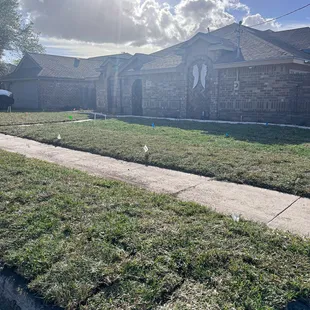 the front yard of a home