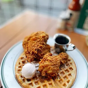 Chicken and waffles