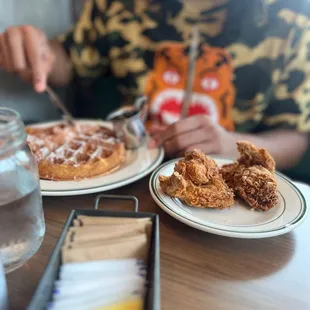 chicken and waffles