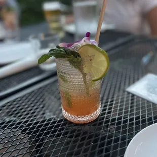 Argos (mastiha, pepper jam, lemon, lime, raspberry, mint, seltzer)