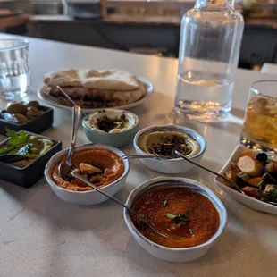 Salatim Appetizer with Pita bread