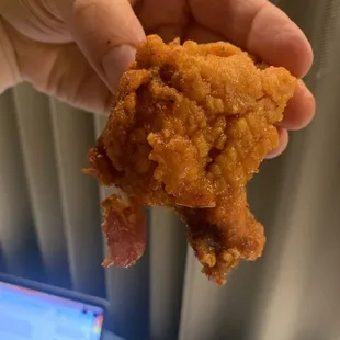 thats a disgusting amount of breading for a chicken drumette (wing). Inedible.