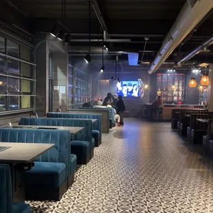 The is how empty the restaurant was when we walked in.
