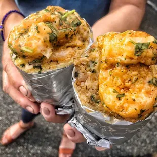 Creamy Fried Shrimp Burrito