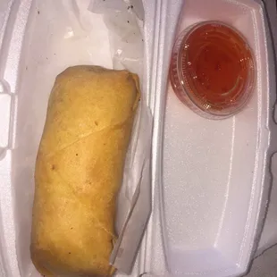 Jerk chicken egg roll