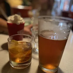 Old Fashioned and Tap beer