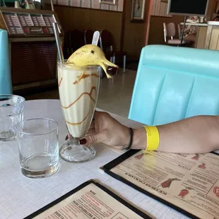 Banana Dolphin&apos;s Foster Parents milkshake