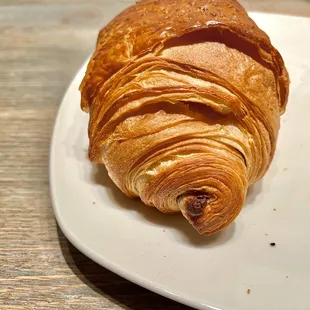 Chocolate croissant. Flakey and soft!