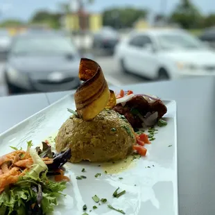 a plate of food on a table