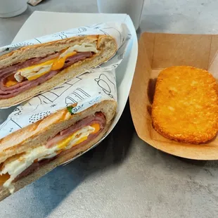 Ham Egg Cheese Sandwich