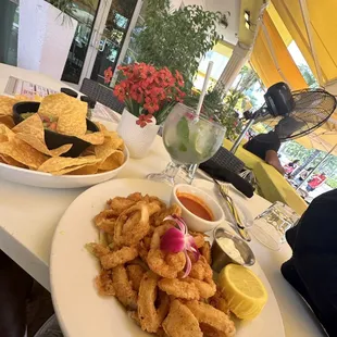 Calamari w nachos and guac!