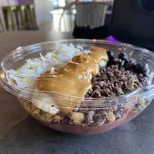 Cocoa bowl with pb + agave