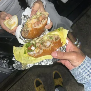 FLACO BURRITO !! is a must try ! Honestly hands down best burrito in the City !  &amp; the outter chesse layer omg ‍