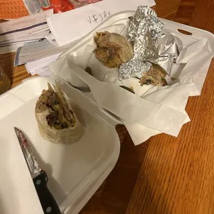 Nasty asada burritos