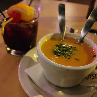 Sangria &amp; lobster bisque