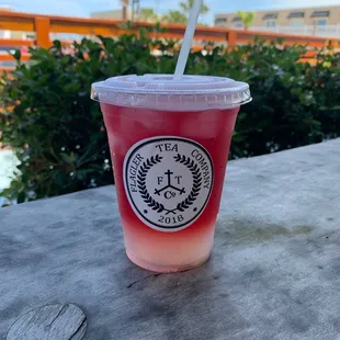 a drink with a straw