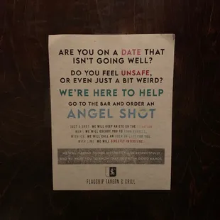 a sign on a door