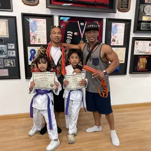 My babies earn their Purple  Belt