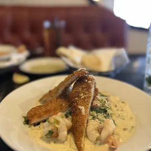 a plate of food on a table