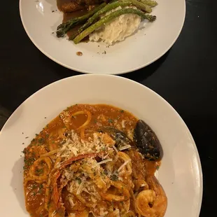 Filet mignon and fruitti di mare