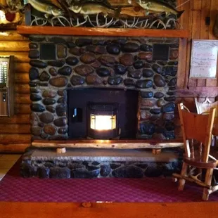 Warm up by the fire!