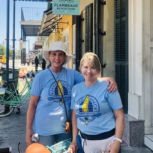 My sister and I after the Flambeaux bike tour with Eric.