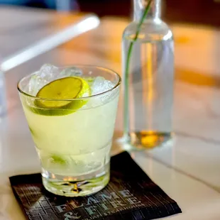 Delicious lime caipirinhas rec by our bartender!