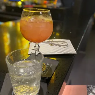 Martini and white sangria