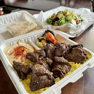 Beef Kabob Plate. Lunch 2/18/2024