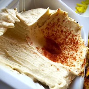 Hummus, creamy and delicious.