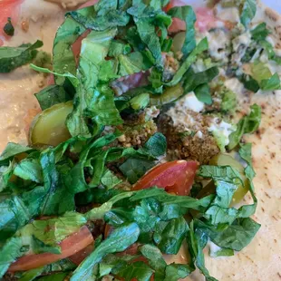 Falafel wrap- yum!