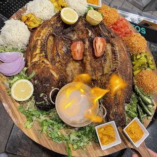 grilled fish, grilled seafood, food, seafood, fish