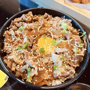 Gyudon Sukiyaki Beef over rice/
