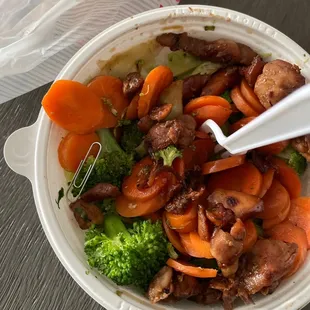 a close up of a bowl of food