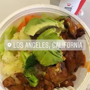 a plate of food and a drink