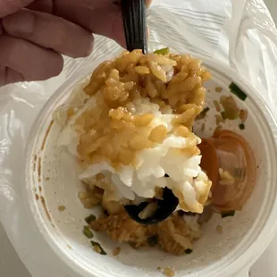 A big ball of rice stuck together