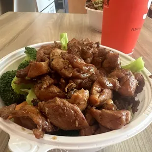 Chicken bowl with veggies only