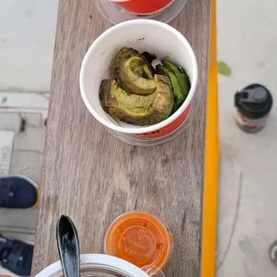 Dark,  black avocado