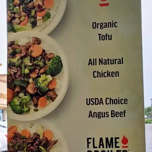 a menu for a restaurant