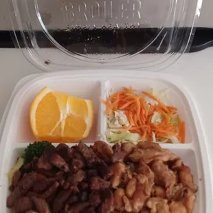 a meal in a plastic container