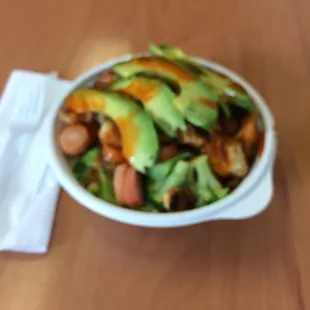 Chicken bowl with avocado