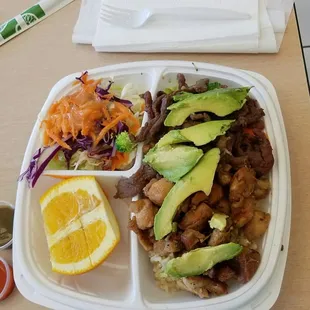 a plate of food on a table