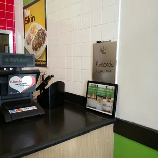 Add avocado,  $2. Kimchi available.