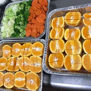 Don't forget to add sides of veggies and fruit to your next catering order. Call us today at 7145680223.
