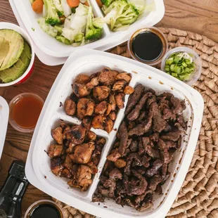 a variety of food items