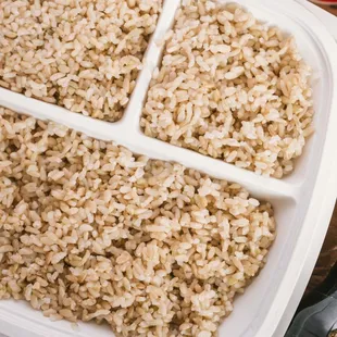 a meal of rice and vegetables