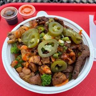 Half &amp; Half Bowl with all the fixin&apos;s